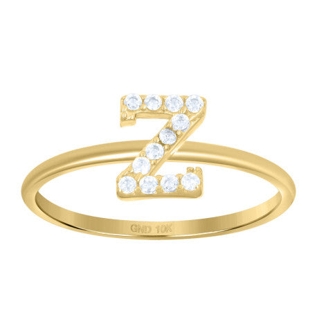10Kt Gold Turkish Ring Initial Letter "Z"