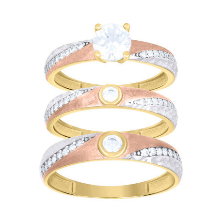 10Kt Gold Turkish Trio Ring