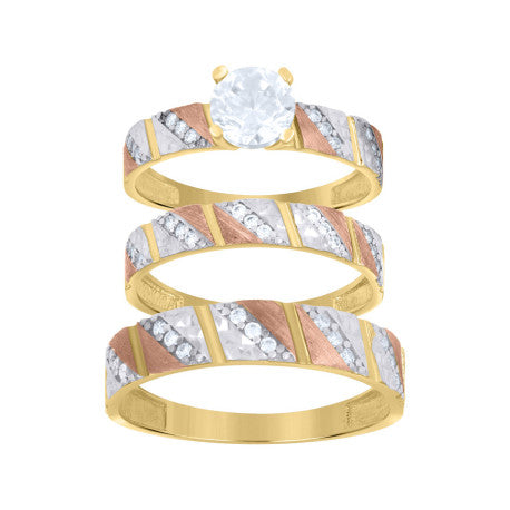 10Kt Gold Turkish Trio Ring