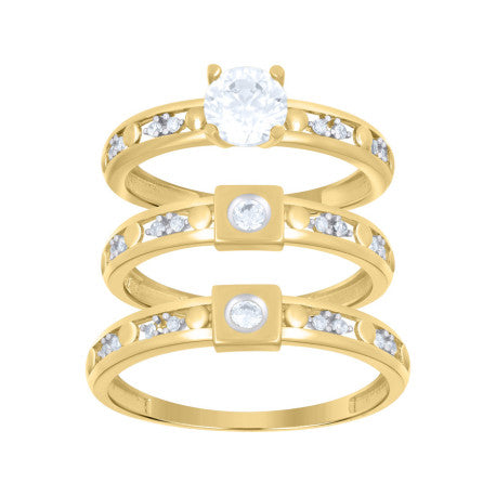 10Kt Gold Turkish Trio Ring