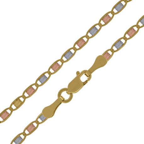 10kt Gold Valentino Tri Color 040 Chain