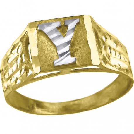 10Kt Initial Ring