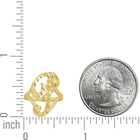 10Kt Initial Ring