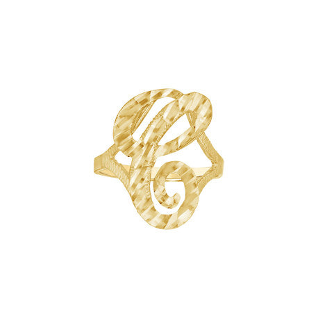 10Kt Initial Ring