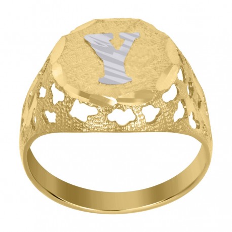 10Kt Initial Ring