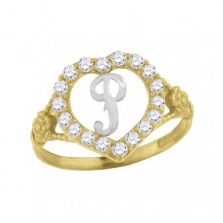 10Kt Initial Ring