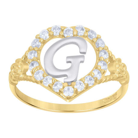 10Kt Initial Ring