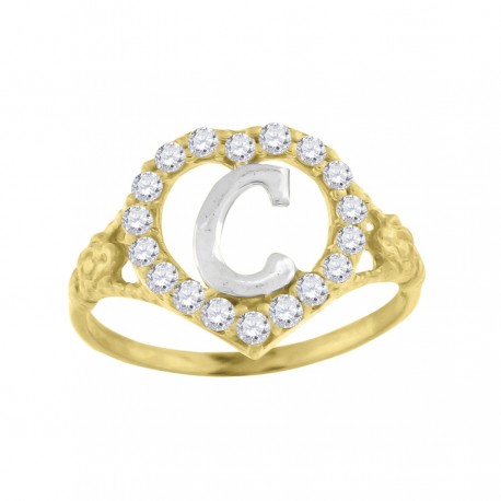 10Kt Initial Ring