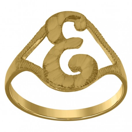 10Kt Initial Ring