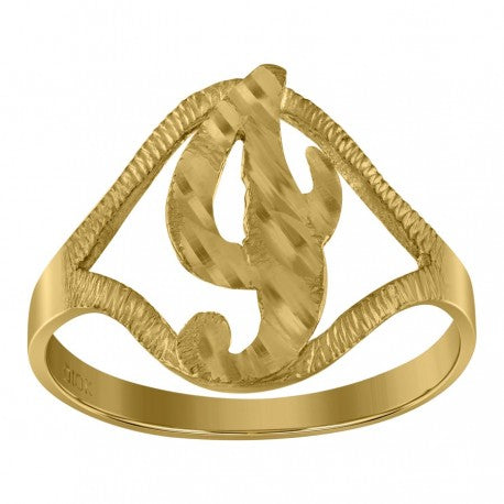 10Kt Initial Ring