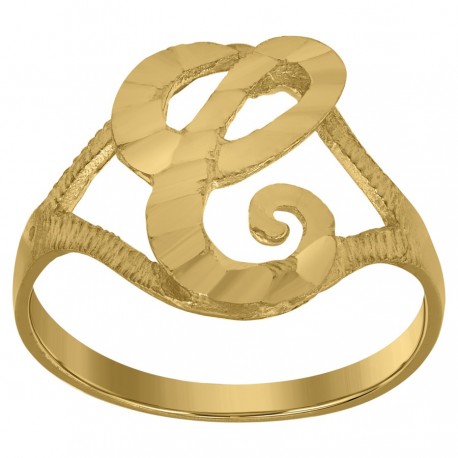 10Kt Initial Ring