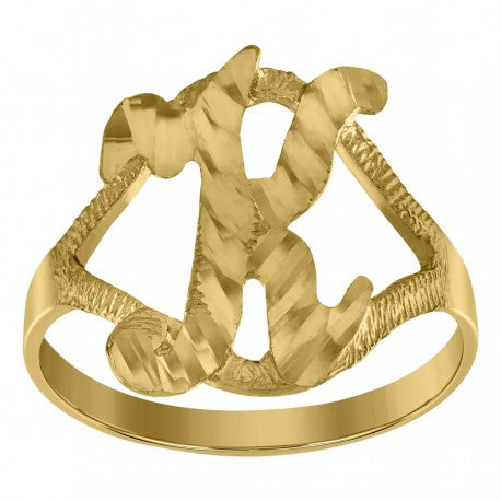 10Kt Initial Ring