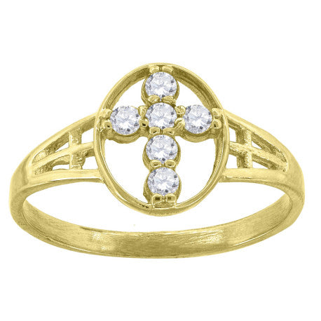 10Kt Ladies Cz Ring
