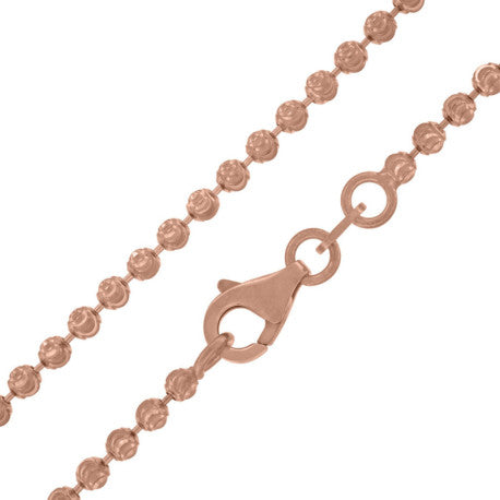 10kt Rose Gold Moon Cut 2mm Chain