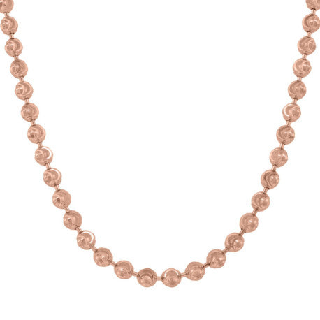 10kt Rose Gold Moon Cut 3mm Chain