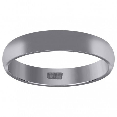10KT WHITE GOLD COMFIT WEDDING BAND 4MM