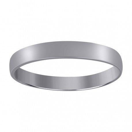 10KT WHITE GOLD REGFIT WEDDING BAND 3MM