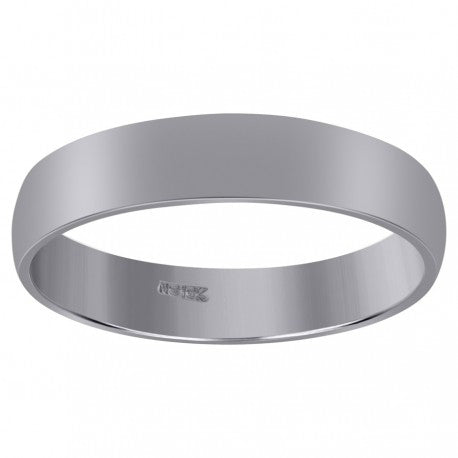 10KT WHITE GOLD REGFIT WEDDING BAND 4MM