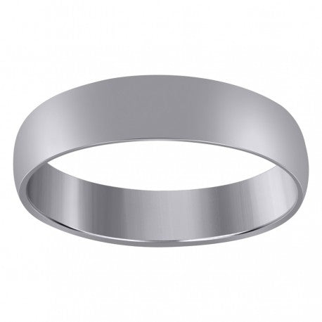 10KT WHITE GOLD REGFIT WEDDING BAND 5MM
