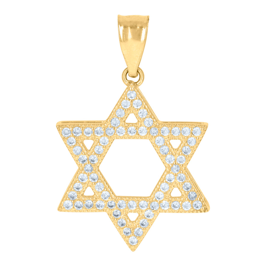 10Kt Gold Cz Pendant