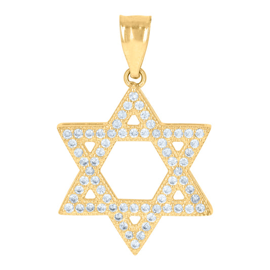 10Kt Gold Cz Pendant