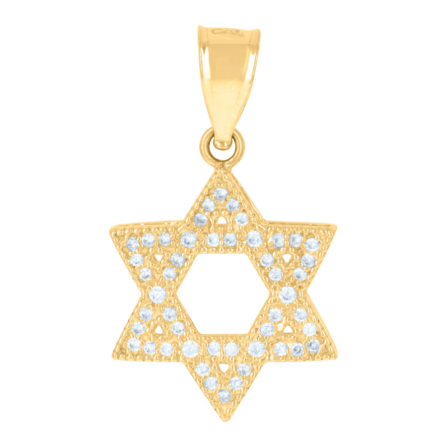 10Kt Gold Cz Pendant