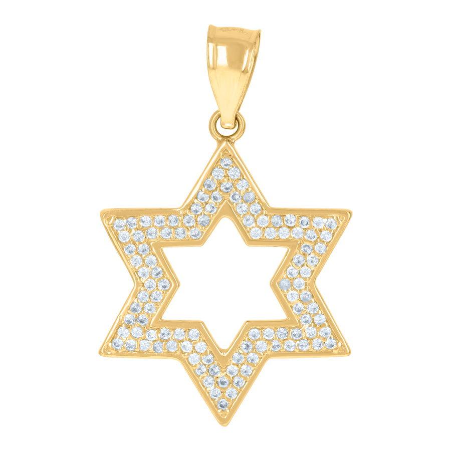 10Kt Gold Cz Pendant