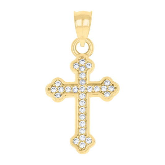 10Kt Gold Cz Pendant