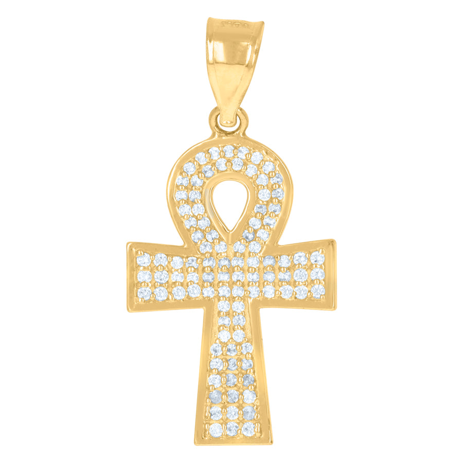 10Kt Gold Cz Pendant