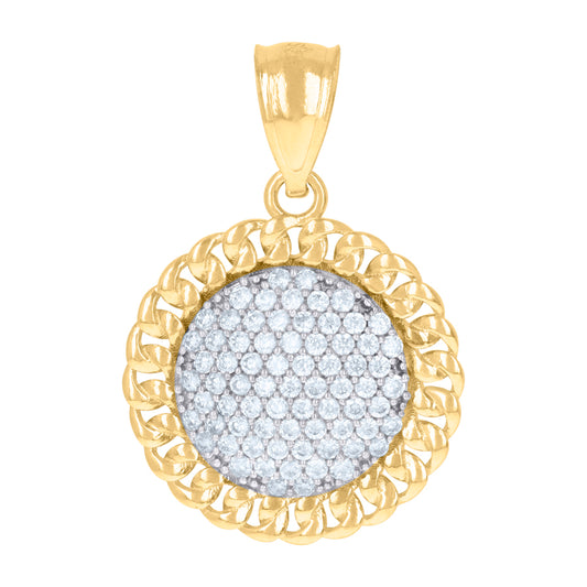 10Kt Gold Cz Pendant