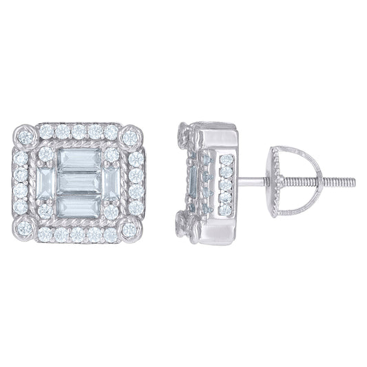925 Sterling Silver CZ Earrings