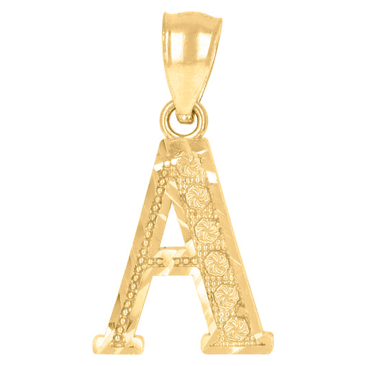 10Kt Gold Initial Letter Pendant "A"