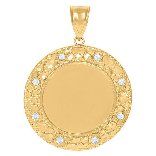 10Kt Gold Cz Pendant