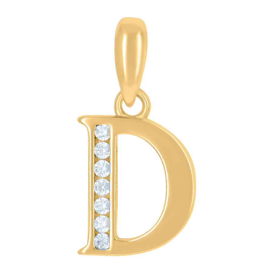 925 Sterling Silver Initial"D" Pendant
