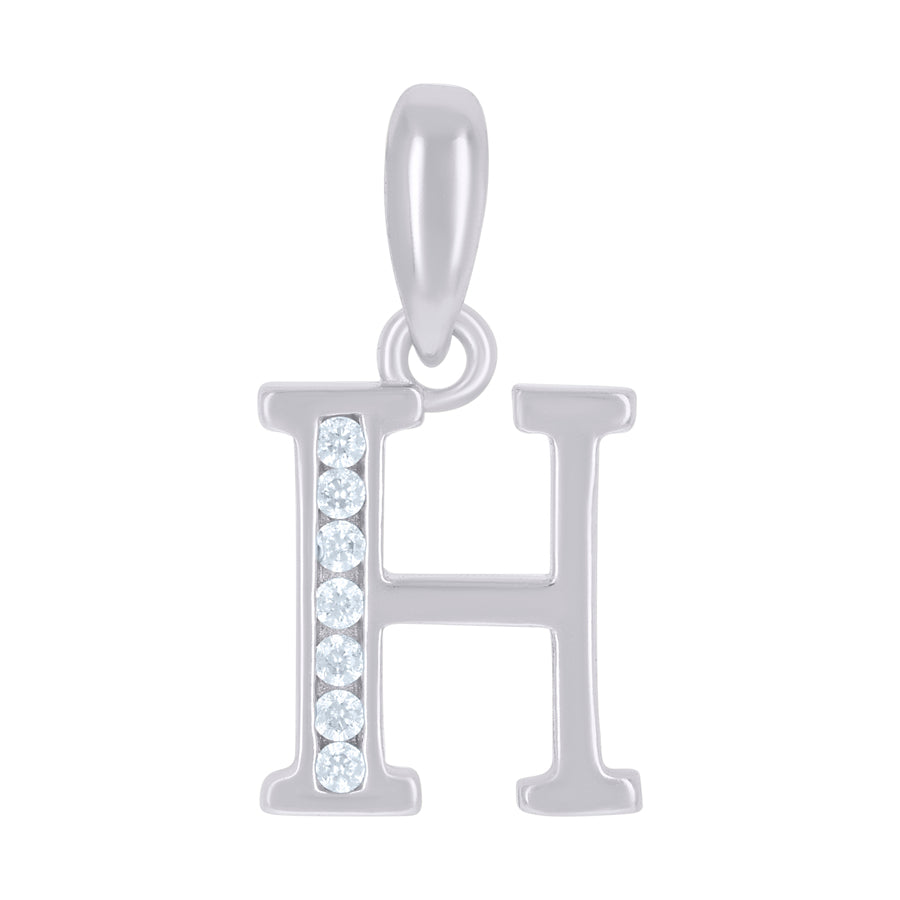 925 Sterling Silver Initial"H" Pendant