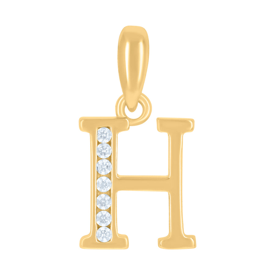 925 Sterling Silver Initial"H" Pendant