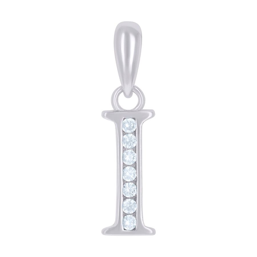 925 Sterling Silver Initial"I" Pendant