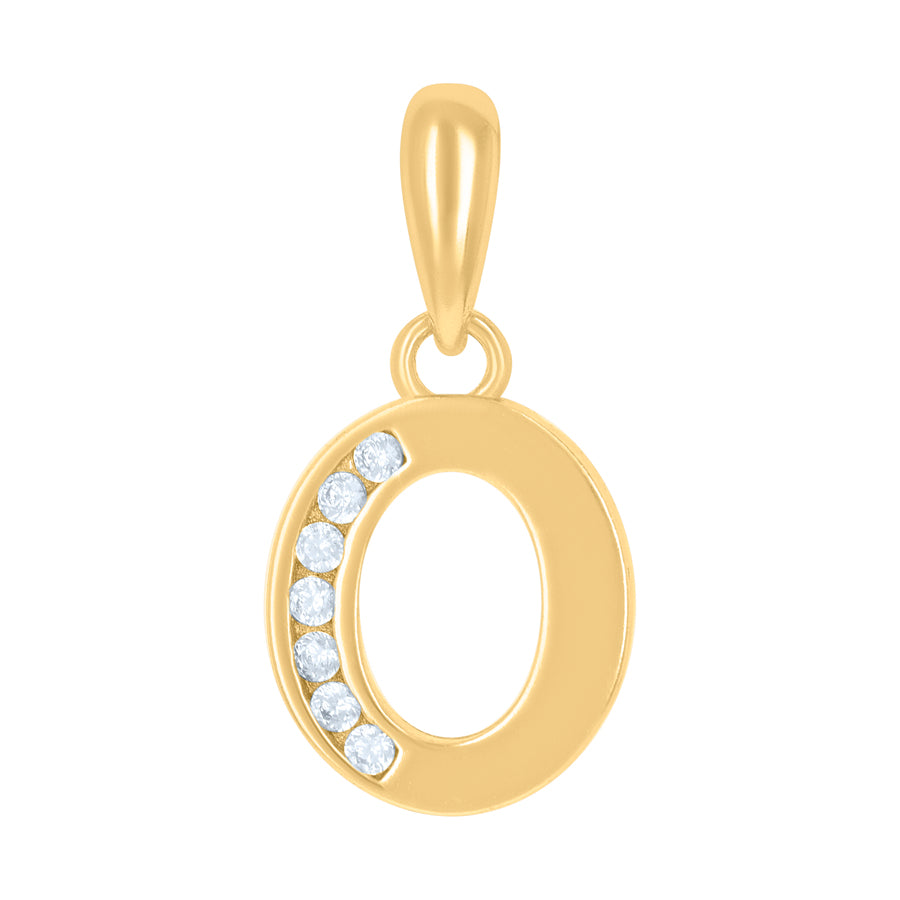 925 Sterling Silver Initial"O" Pendant