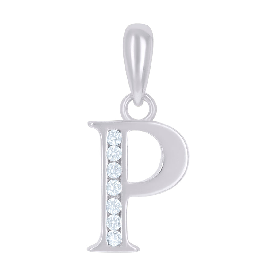 925 Sterling Silver Initial"P" Pendant