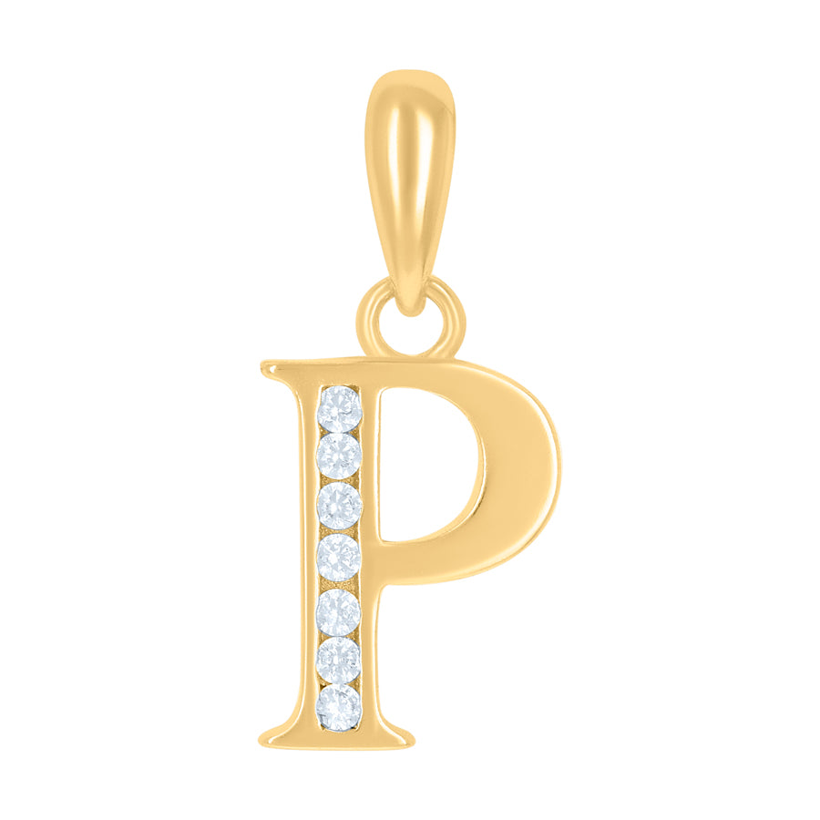 925 Sterling Silver Initial"P" Pendant