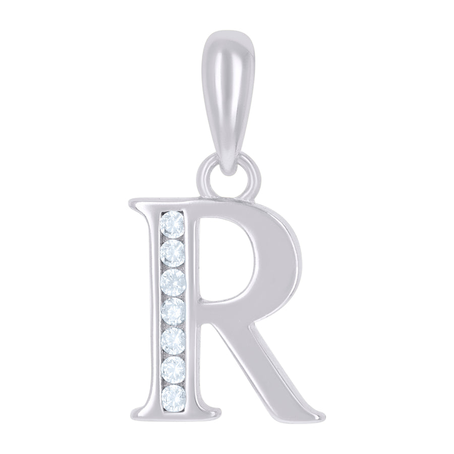 925 Sterling Silver Initial"R" Pendant