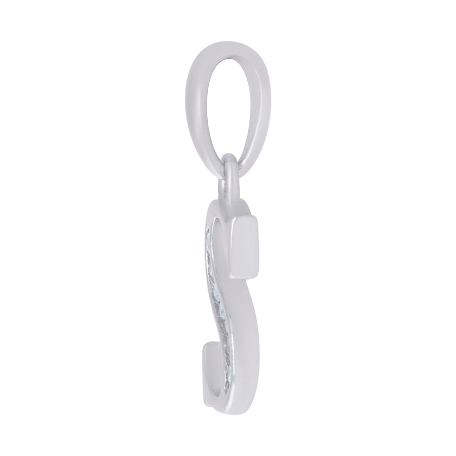 925 Sterling Silver Initial"S" Pendant