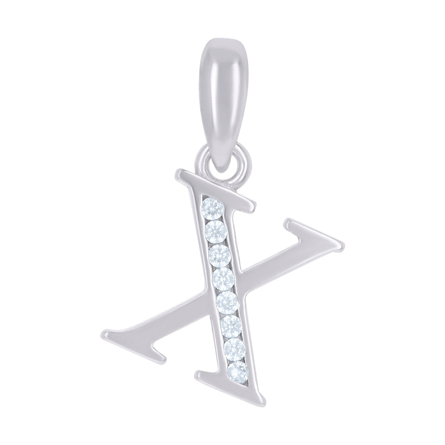 925 Sterling Silver Initial"X" Pendant