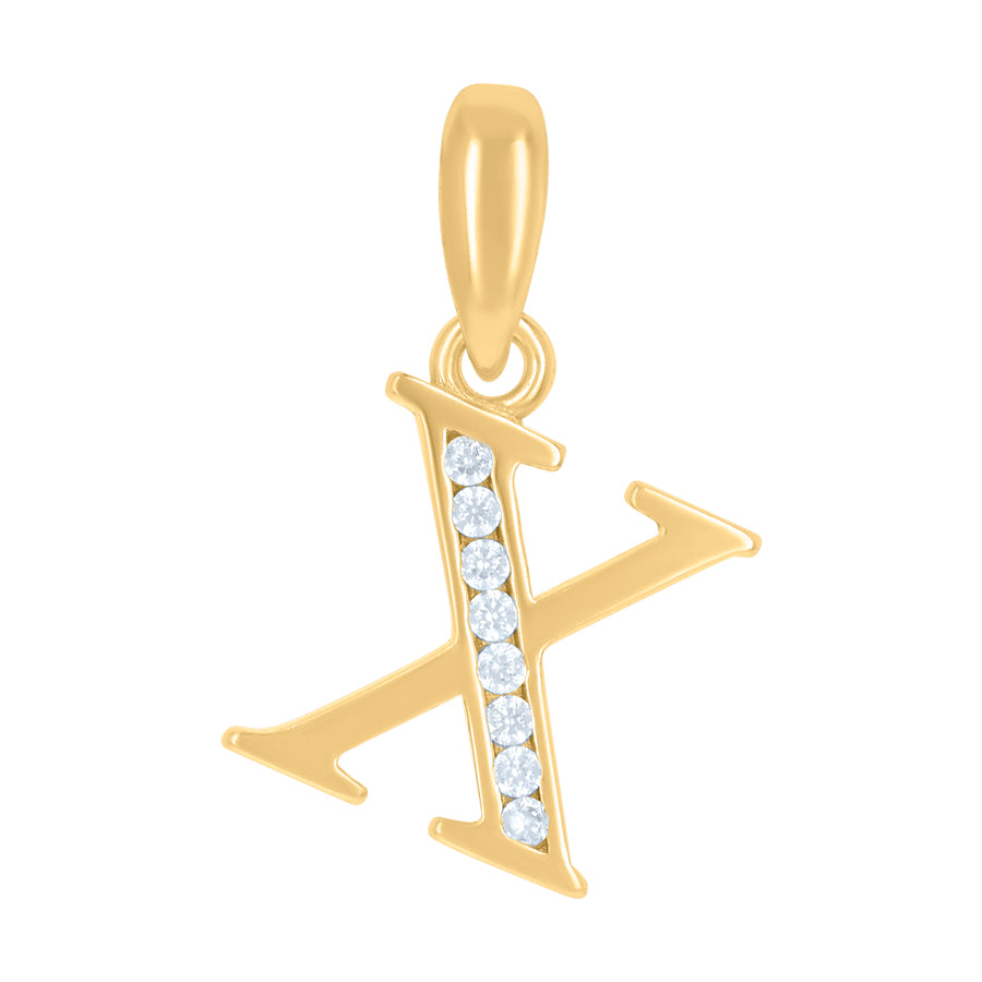 925 Sterling Silver Initial"X" Pendant