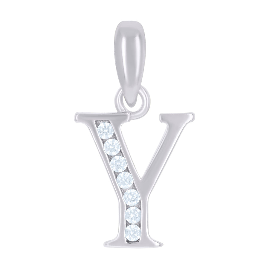 925 Sterling Silver Initial"Y" Pendant