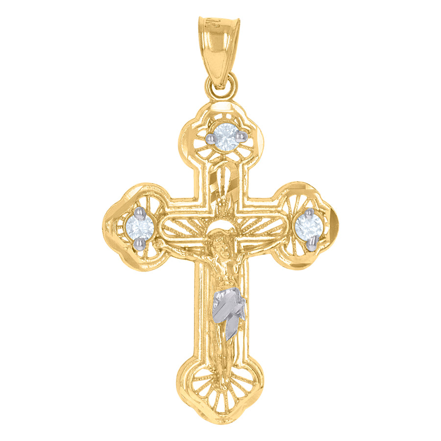 10Kt Gold Cz Pendant
