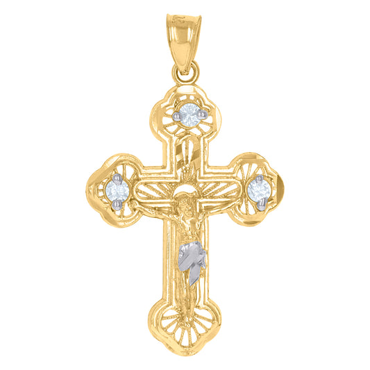 10Kt Gold Cz Pendant