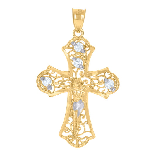 10Kt Gold Cz Pendant