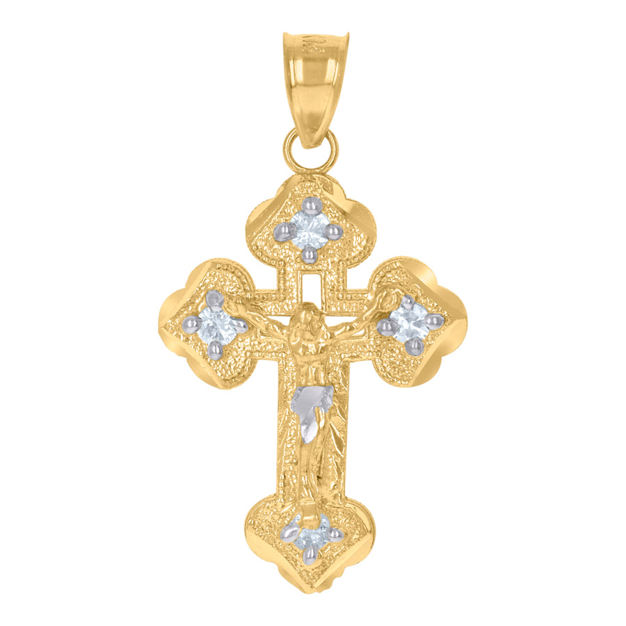 10Kt Gold Cz Pendant