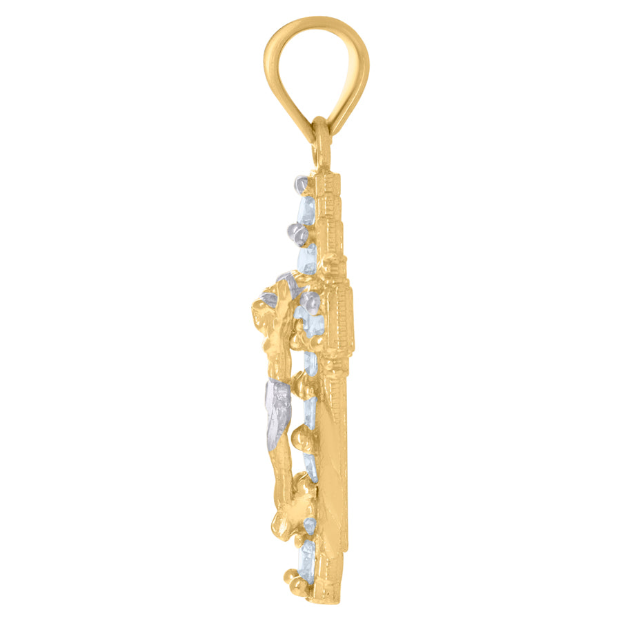 10Kt Gold Cz Pendant